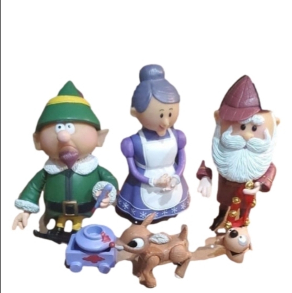 Santa & Friends Figures From Rudolph The Red Nose Reindeer Island Of Misfit Toys